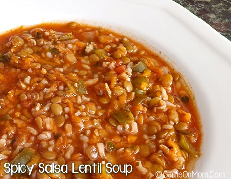 Spicy Salsa Lentil Soup