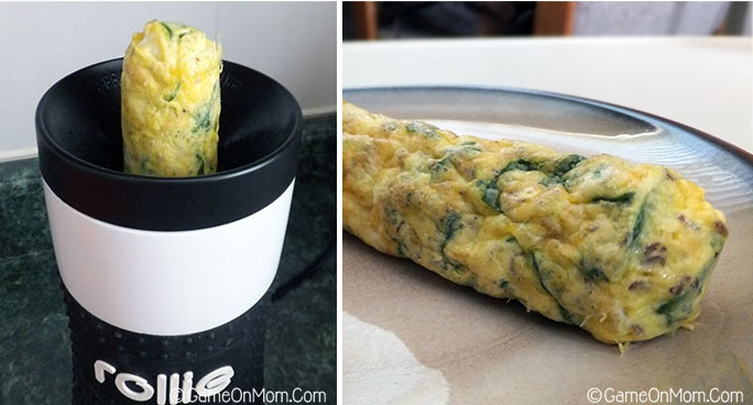 The Rollie Eggmaster Cooking System turns omelets into sausages