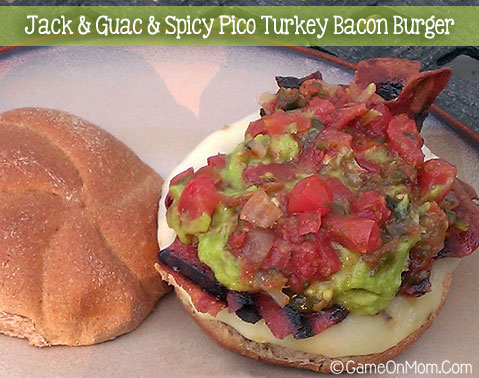 Jack & Guac & Spicy Pico Turkey Bacon Burger