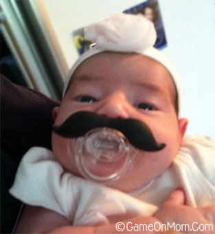 BPA Free Funny Gift for Newborn & Baby Shower Hipsterkid Mustachifier Infant & Toddler Orthodontic Mustache Pacifier 