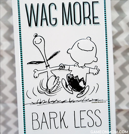 Peanuts Tin Sign: Wag More; Bark Less.