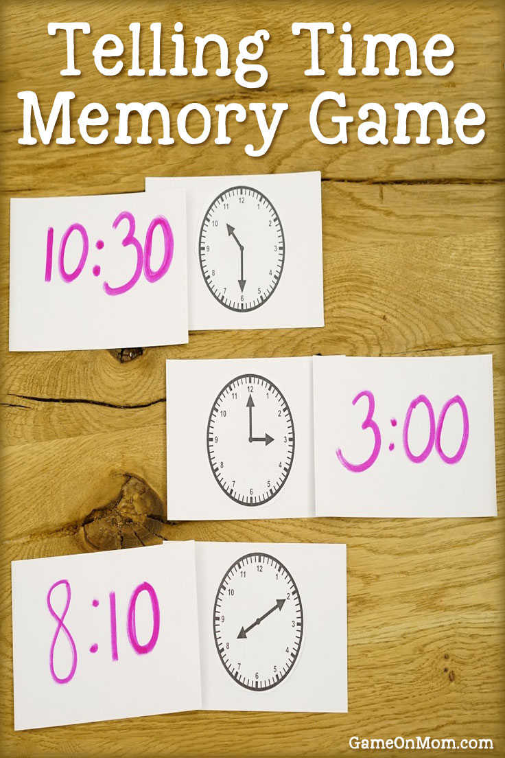 Simple Telling Time Memory Game