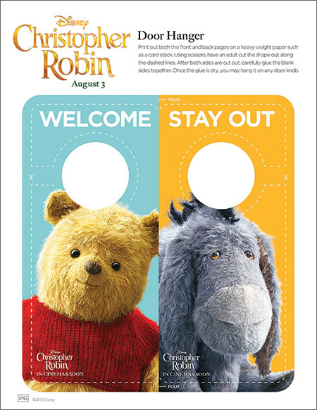 Christopher Robin Pooh / Eeyore Door Hanger