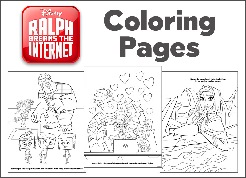 Ralph Breaks the Internet Coloring Pages