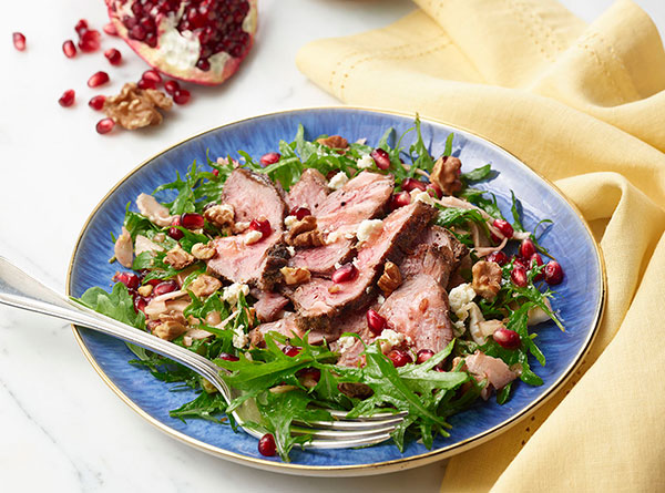 Mediterannean Diet Recipe: Lamb, Kale, and Pomegranate Salad