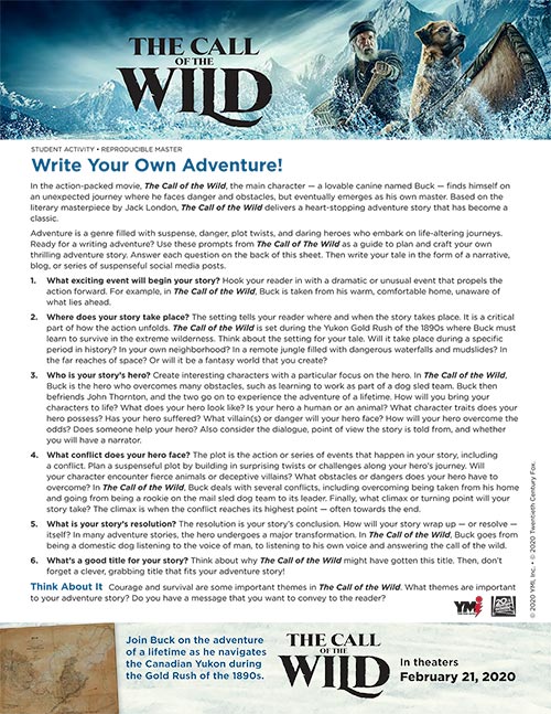Call of the Wild Student Activity Kit