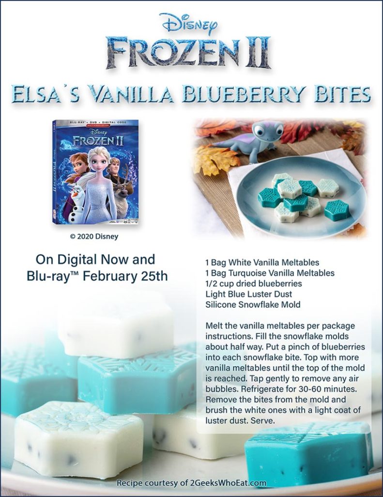 Frozen 2 Vanilla Blueberry Bites Recipe