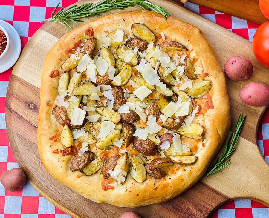 Roasted Garlic and Herb Potato Pizza Recipe