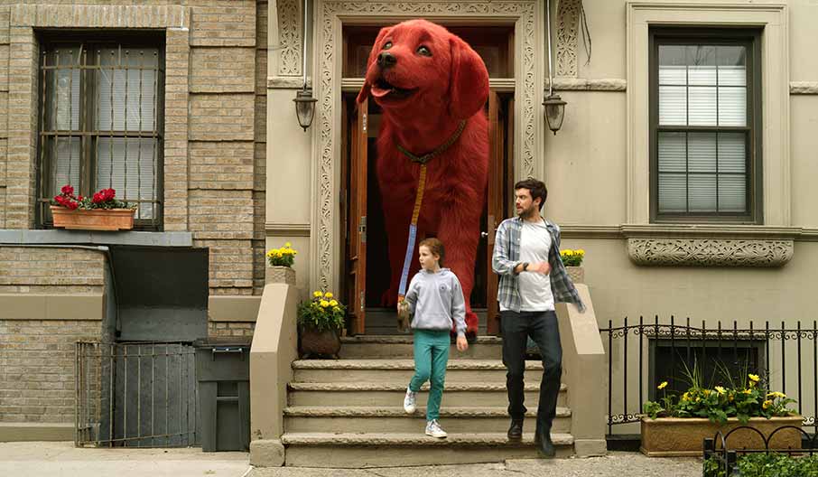 Clifford the Big Red Dog Movie with Darby Camp and Jack Whitehall