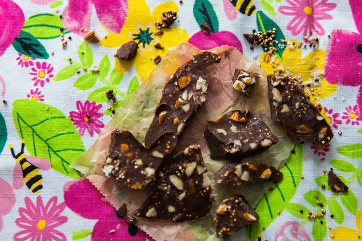 Popped Quinoa Almond Bark Candy Recipe